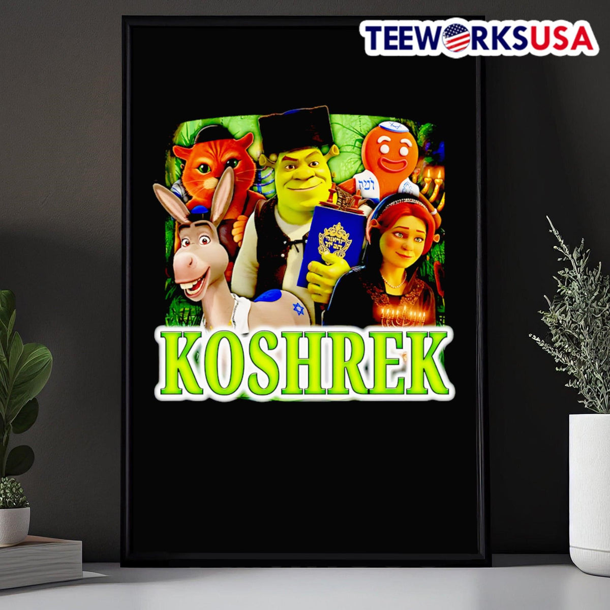 Koshrek Kosher Shrek - Adult & Kids T-Shirts, Sweatshirts & Hoodies apparel design preview 5