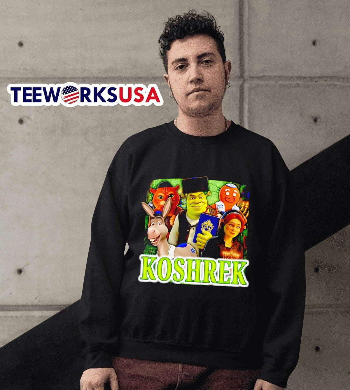 Koshrek Kosher Shrek - Adult & Kids T-Shirts, Sweatshirts & Hoodies apparel design preview 6