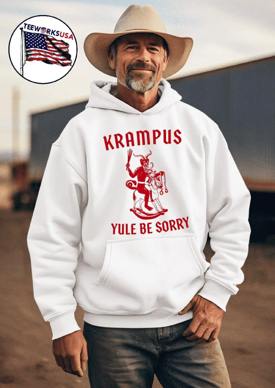 Krampus Yule Be Sorry - Adult & Kids T-Shirts, Sweatshirts & Hoodies apparel design preview 2