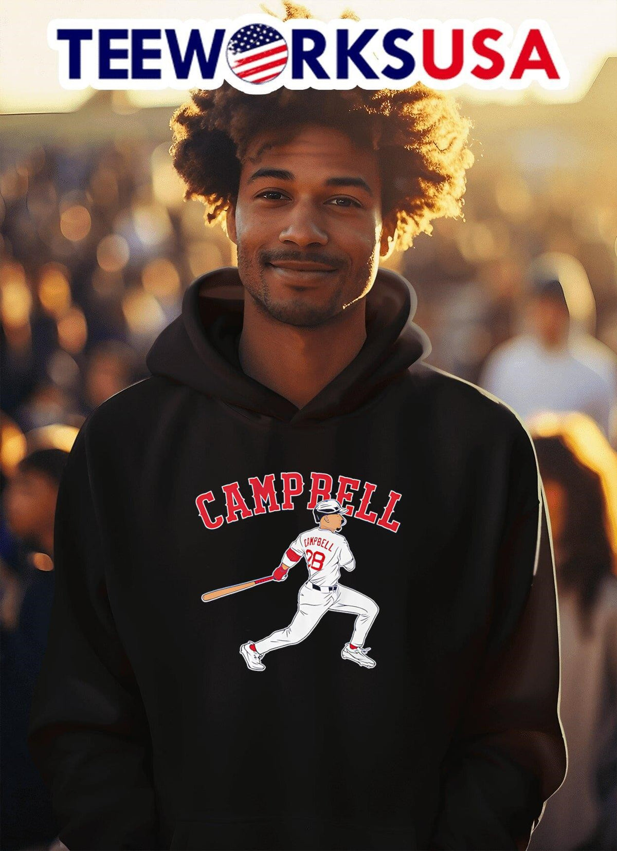 Kristian Campbell Slugger Swing - Adult & Kids T-Shirts, Sweatshirts & Hoodies apparel design preview 2
