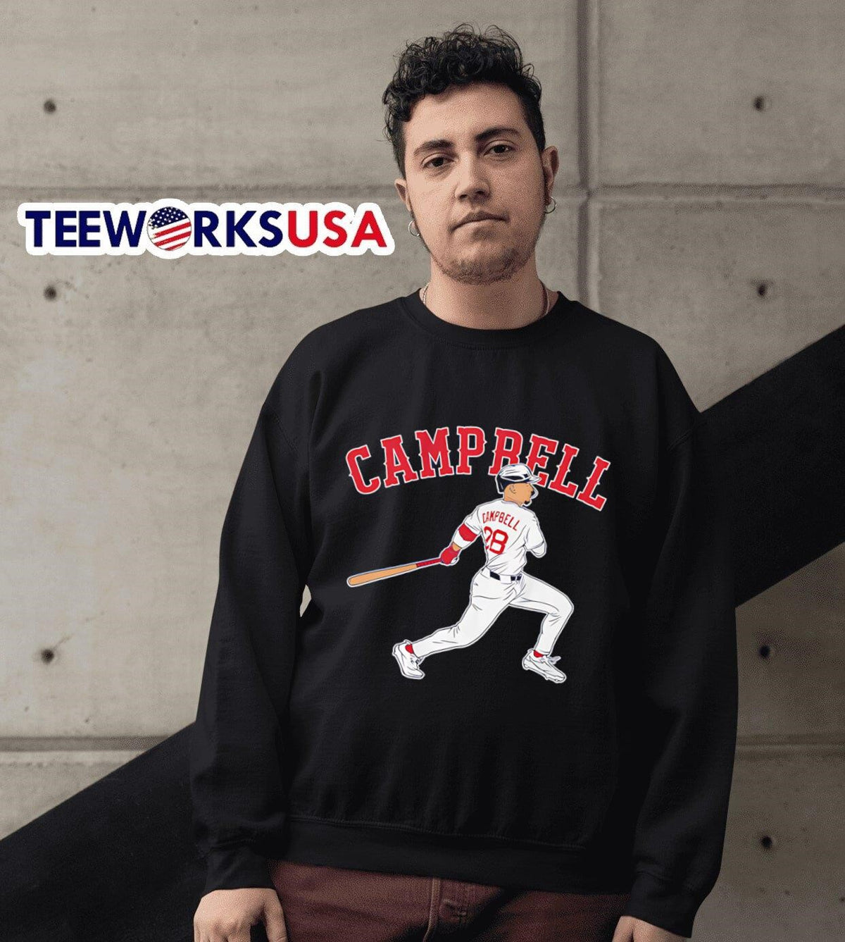 Kristian Campbell Slugger Swing - Adult & Kids T-Shirts, Sweatshirts & Hoodies apparel design preview 6