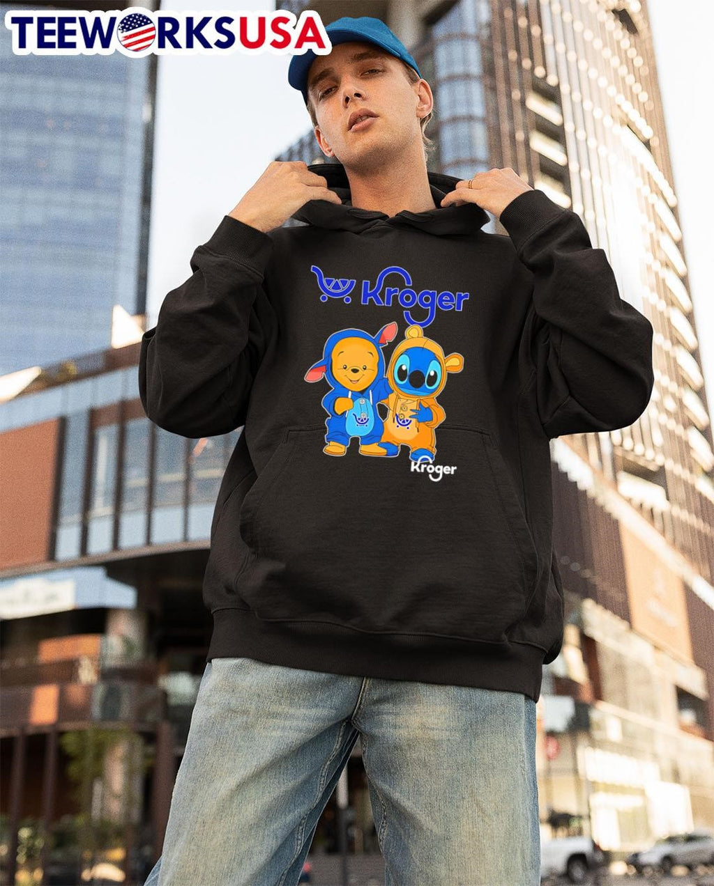 Kroger pooh and stitch friends - Adult & Kids T-Shirts, Sweatshirts & Hoodies apparel design preview 3