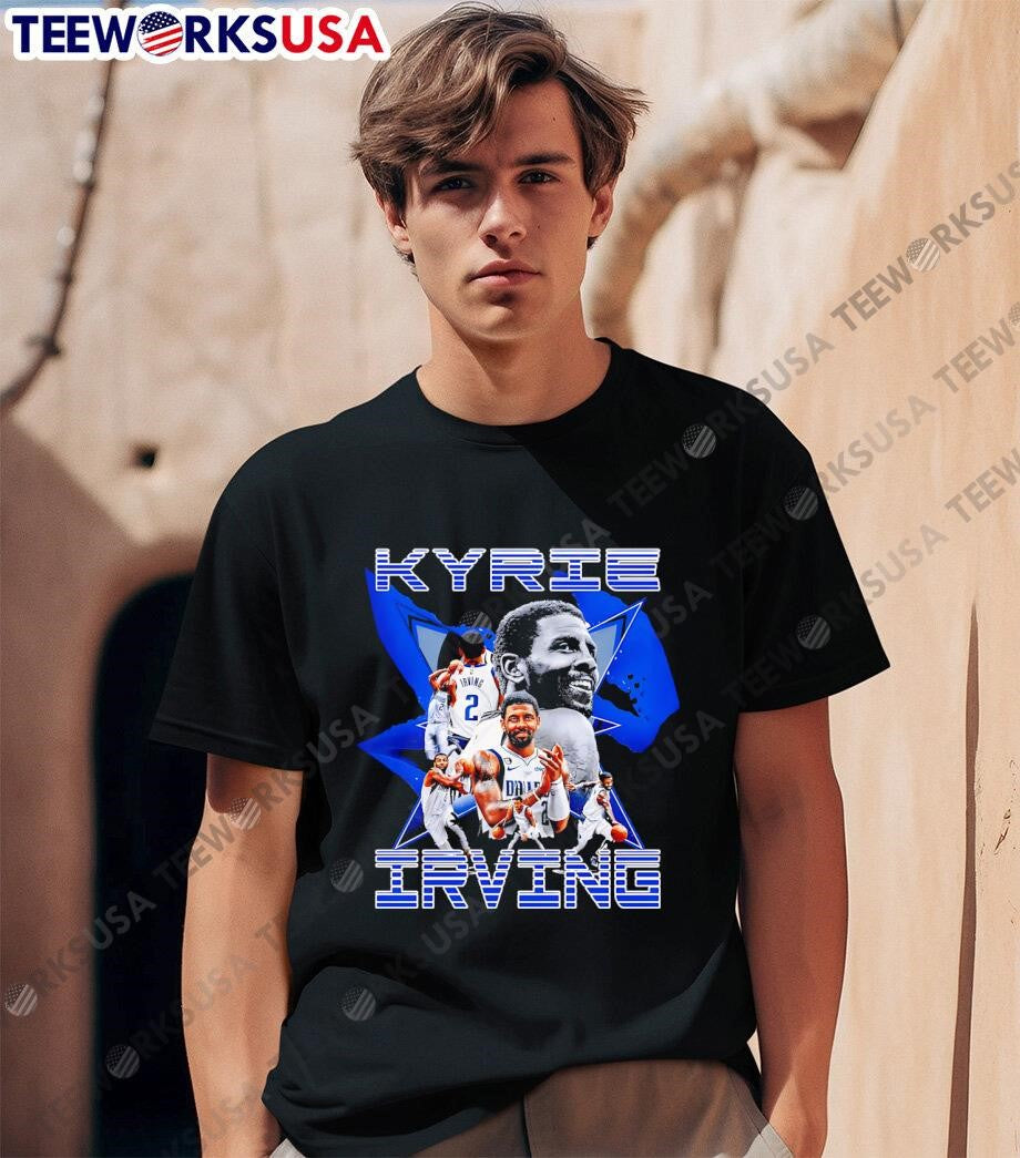 Kyrie Irving Dallas Mavericks star retro - Adult & Kids T-Shirts, Sweatshirts & Hoodies apparel design preview 1