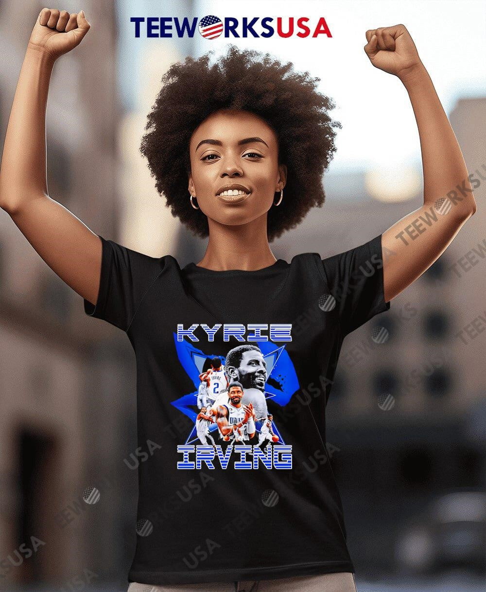 Kyrie Irving Dallas Mavericks star retro - Adult & Kids T-Shirts, Sweatshirts & Hoodies apparel design preview 7