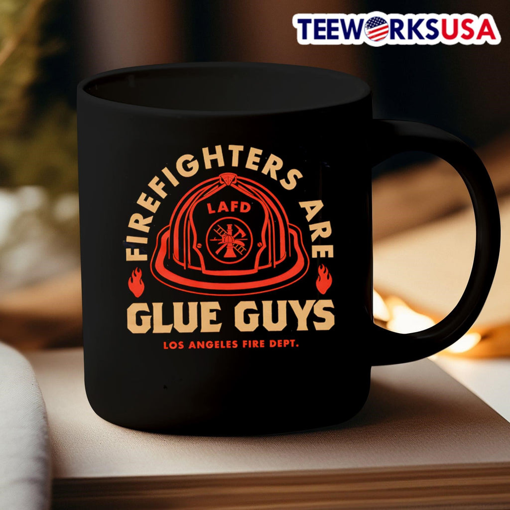 LAFD firefighters are glue guys - Adult & Kids T-Shirts, Sweatshirts & Hoodies apparel design preview 3