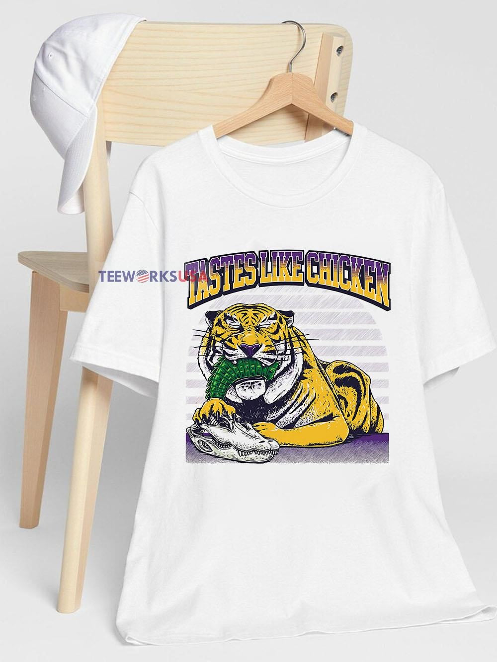 LSU Tigers Tastes Like Chicken - Adult & Kids T-Shirts, Sweatshirts & Hoodies apparel design preview 1