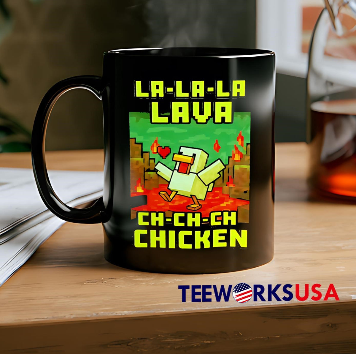 La-la-la Lava Ch-ch-ch Chicken - Adult & Kids T-Shirts, Sweatshirts & Hoodies apparel design preview 2