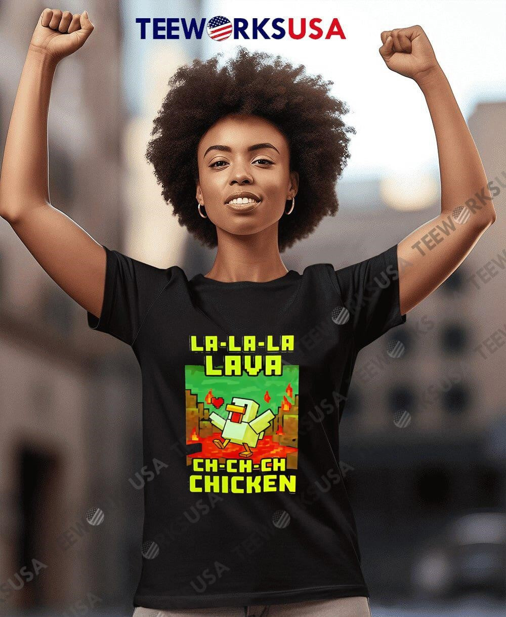 La-la-la Lava Ch-ch-ch Chicken - Adult & Kids T-Shirts, Sweatshirts & Hoodies apparel design preview 8