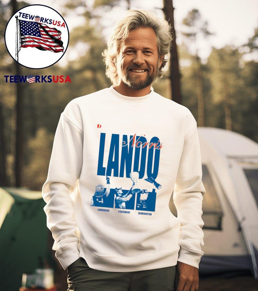 Lando Norris landmark statement domination - Adult & Kids T-Shirts, Sweatshirts & Hoodies apparel design preview 3