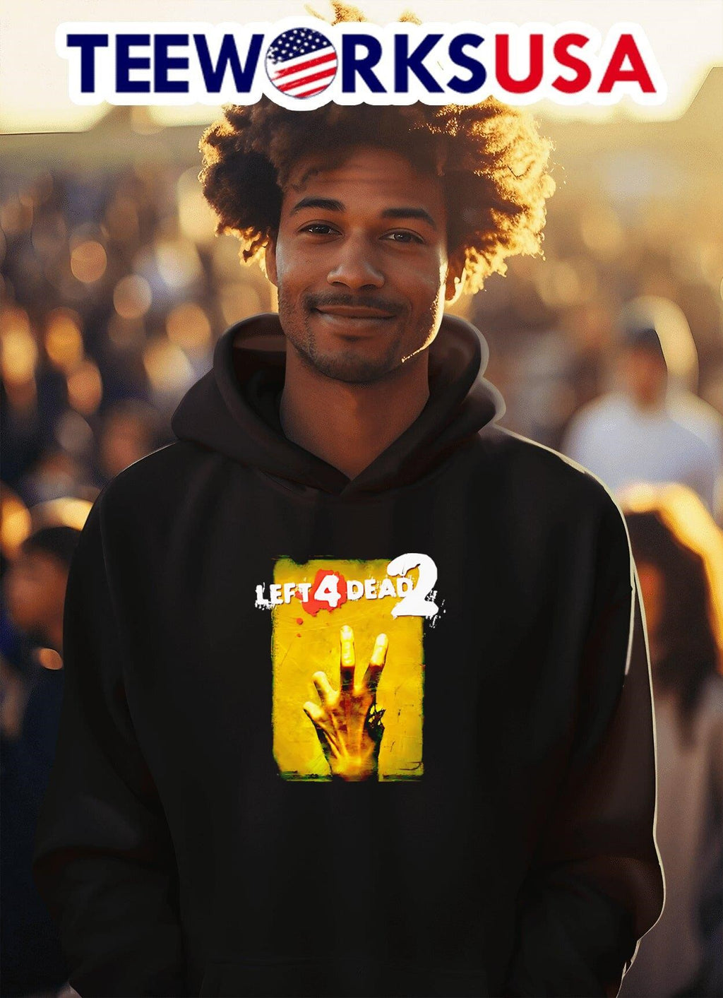 Left 4 Dead 2 hand retro - Adult & Kids T-Shirts, Sweatshirts & Hoodies apparel design preview 2