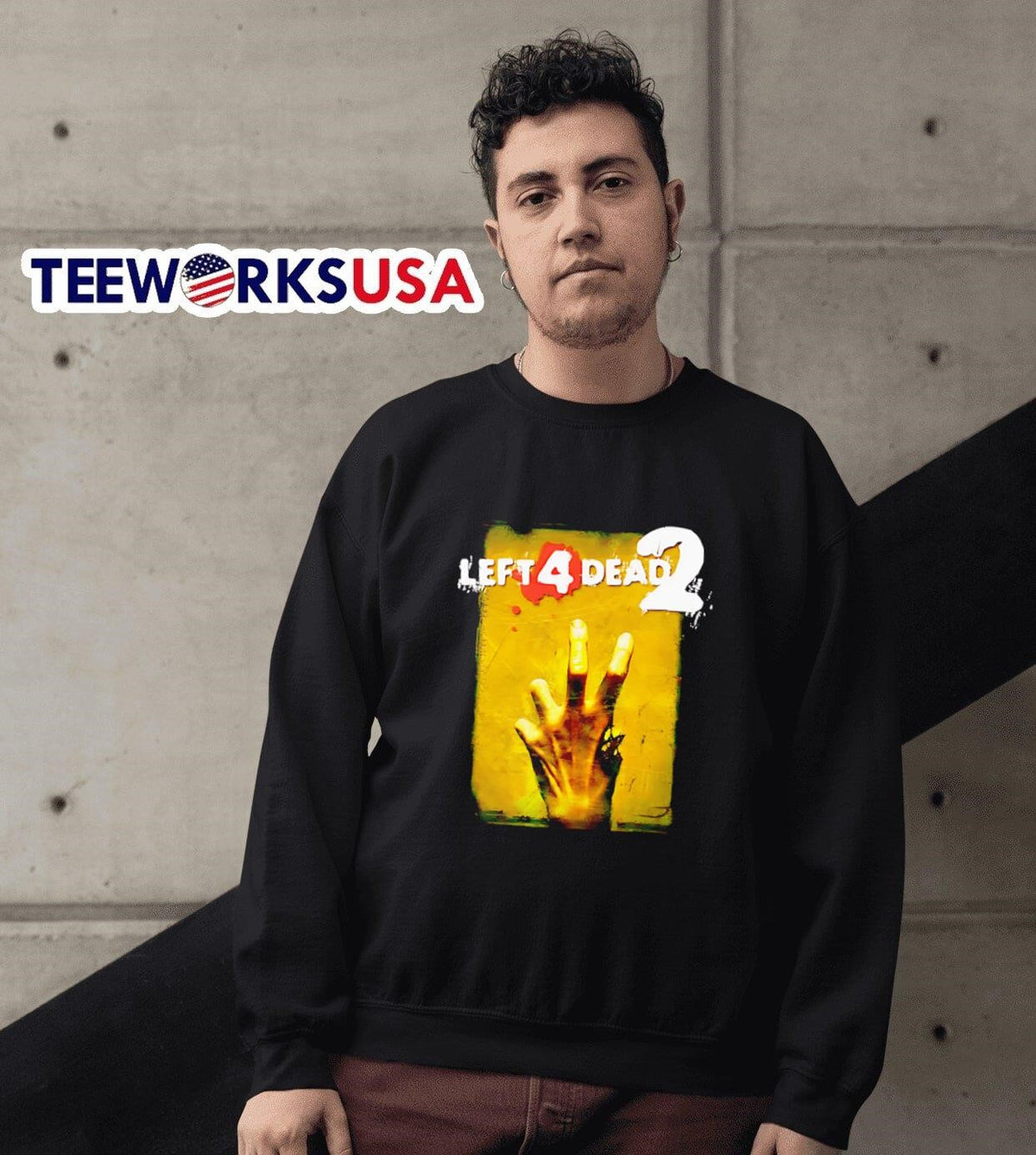 Left 4 Dead 2 hand retro - Adult & Kids T-Shirts, Sweatshirts & Hoodies apparel design preview 6