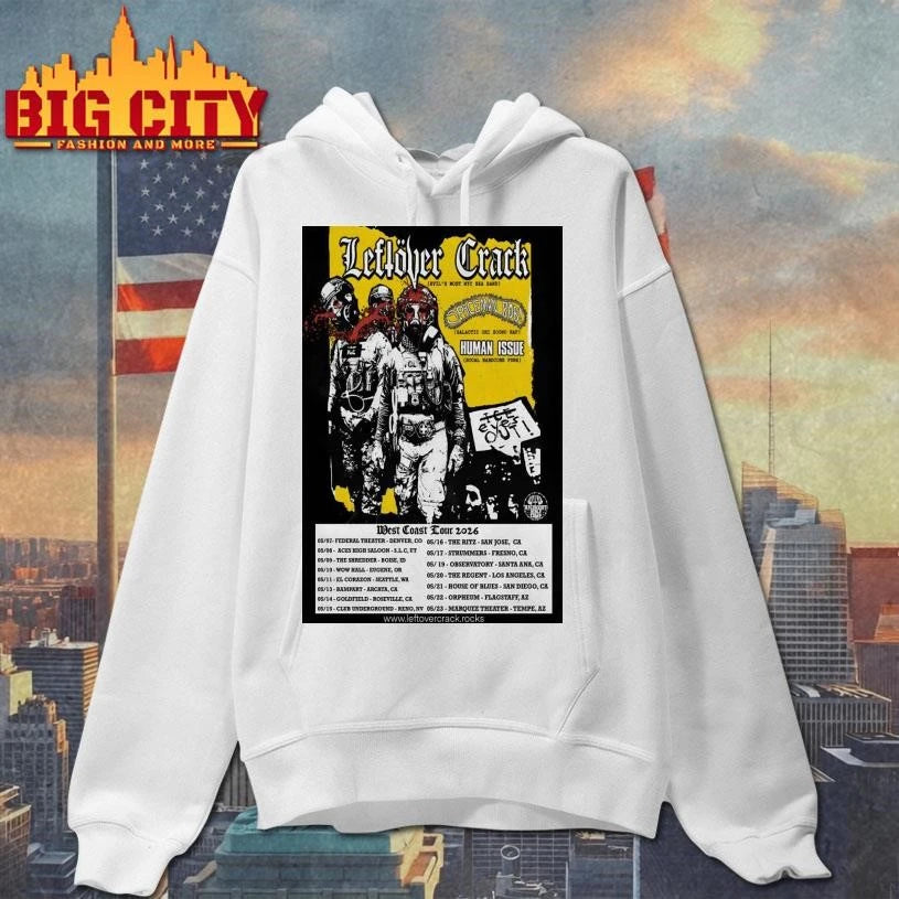 Leftover Crack West Coast Tour 2026 Poster - Adult & Kids T-Shirts, Sweatshirts & Hoodies apparel design preview 2