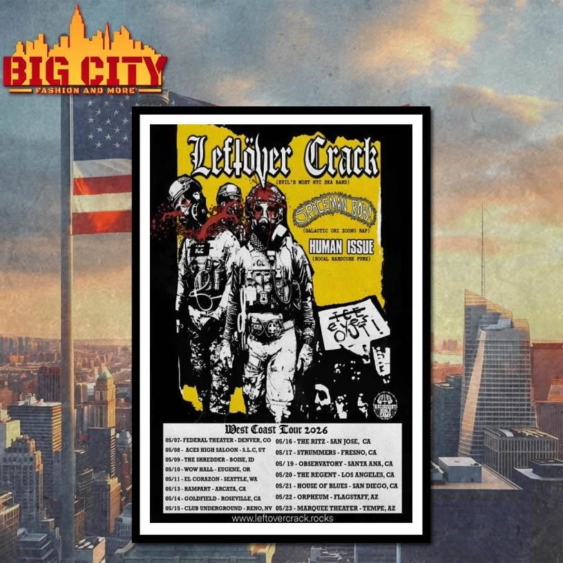 Leftover Crack West Coast Tour 2026 Poster - Adult & Kids T-Shirts, Sweatshirts & Hoodies apparel design preview 4