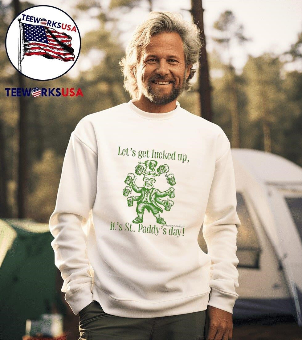 Let's Get Lucked Up It's St Paddy's Day - Adult & Kids T-Shirts, Sweatshirts & Hoodies apparel design preview 3