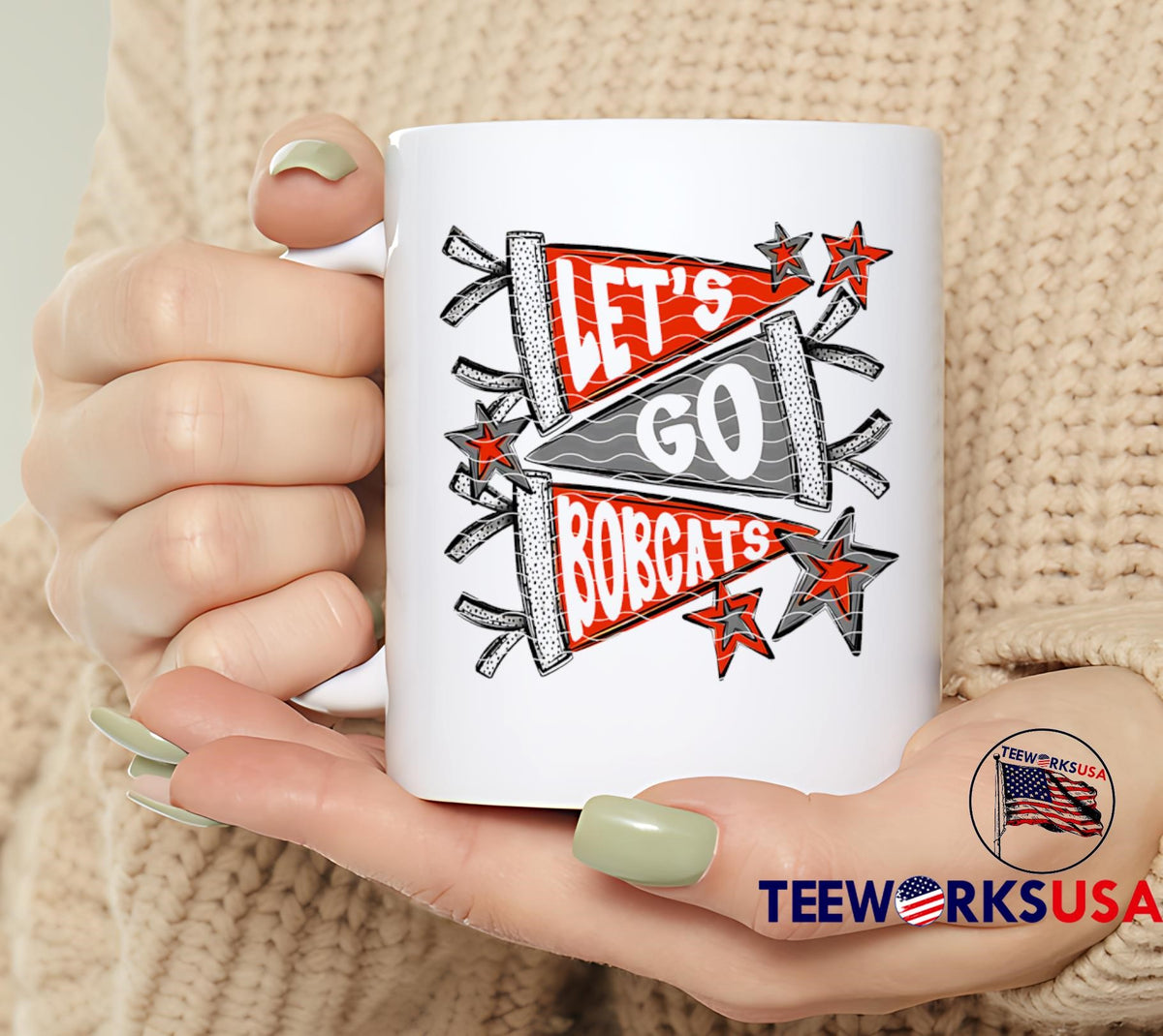 Let's Go Bobcats - Adult & Kids T-Shirts, Sweatshirts & Hoodies apparel design preview 6