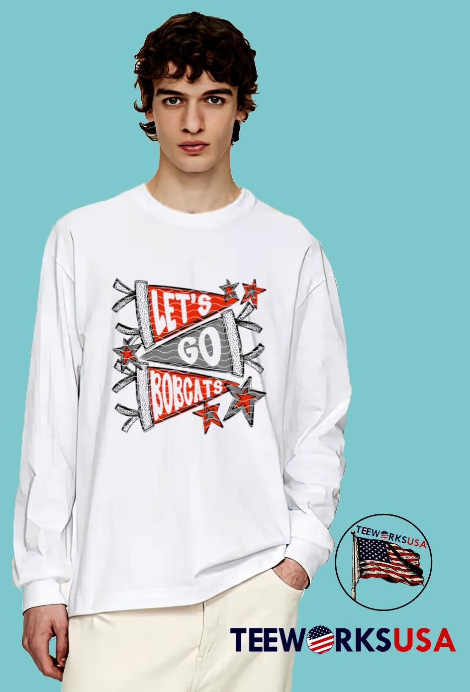 Let's Go Bobcats - Adult & Kids T-Shirts, Sweatshirts & Hoodies apparel design preview 4