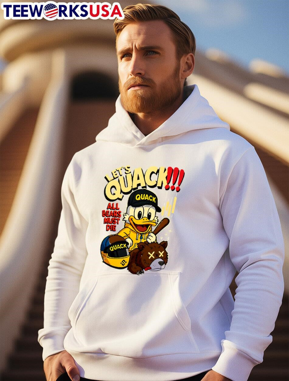 Let's Quack All Bears Must Die - Adult & Kids T-Shirts, Sweatshirts & Hoodies apparel design preview 2