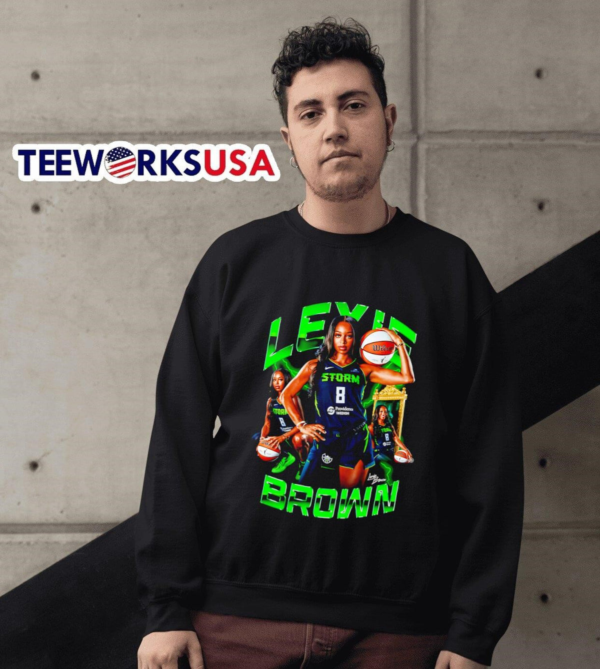Lexie Brown Seattle Storm graphic - Adult & Kids T-Shirts, Sweatshirts & Hoodies apparel design preview 6
