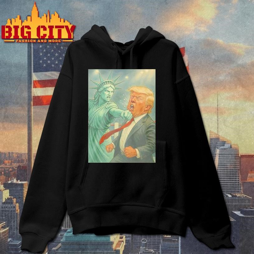 Liberty Vs Trump Iconic Showdown 2025 New - Adult & Kids T-Shirts, Sweatshirts & Hoodies apparel design preview 2