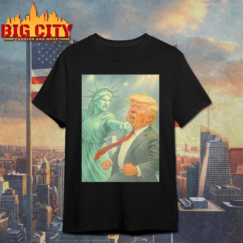 Liberty Vs Trump Iconic Showdown 2025 New - Adult & Kids T-Shirts, Sweatshirts & Hoodies apparel design preview 1
