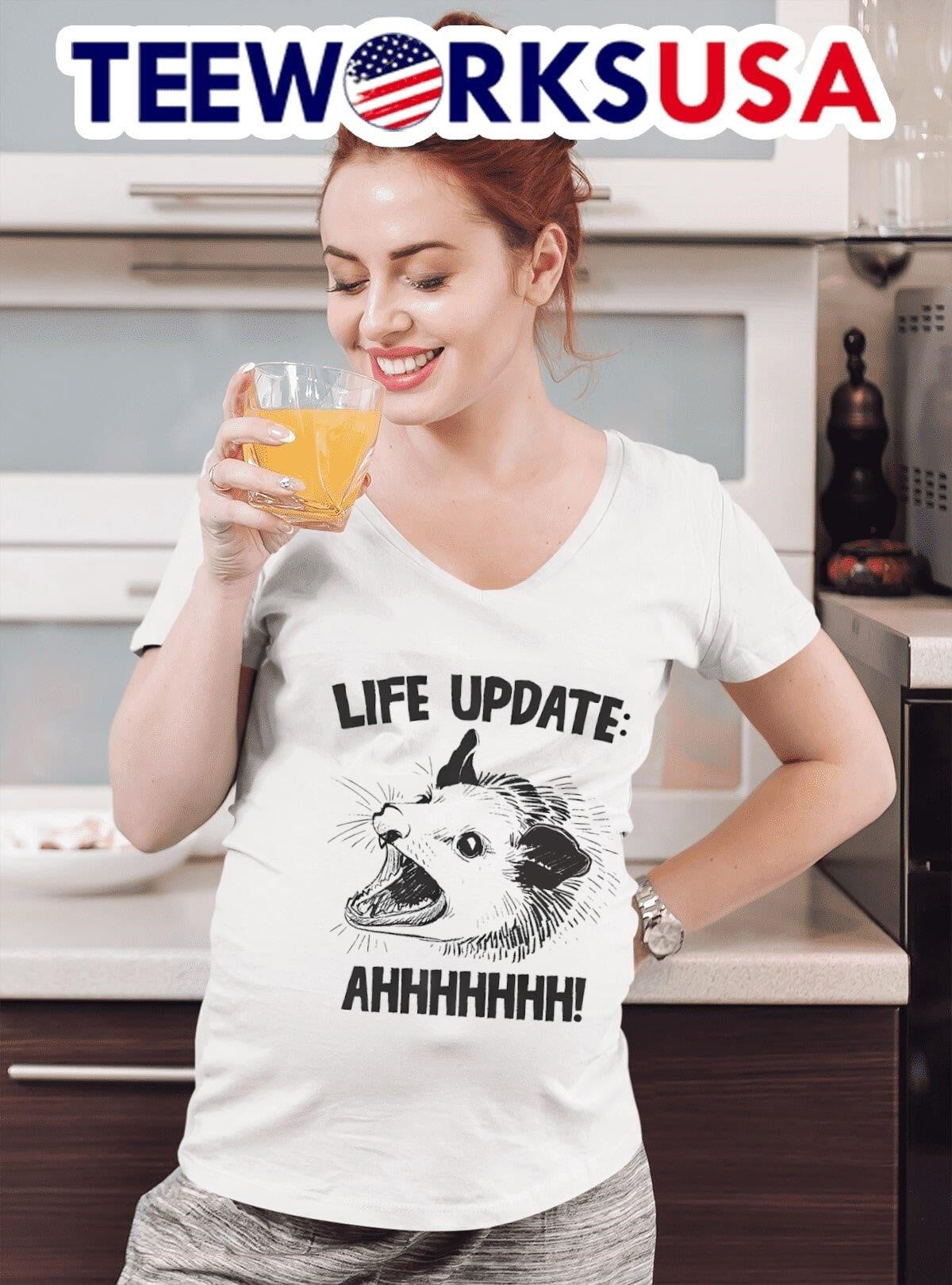 Life update ahh possum funny - Adult & Kids T-Shirts, Sweatshirts & Hoodies apparel design preview 4