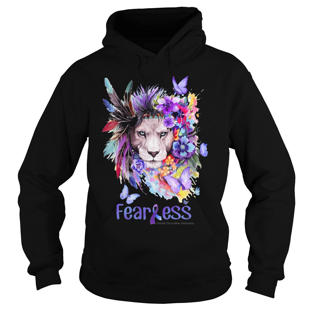 Lion Flower Fearless - Adult & Kids T-Shirts, Sweatshirts & Hoodies apparel design preview 4
