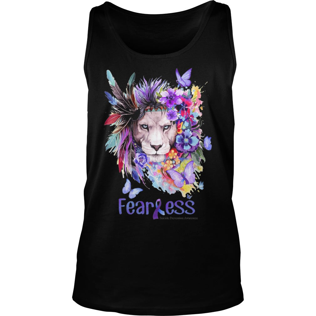 Lion Flower Fearless - Adult & Kids T-Shirts, Sweatshirts & Hoodies apparel design preview 3
