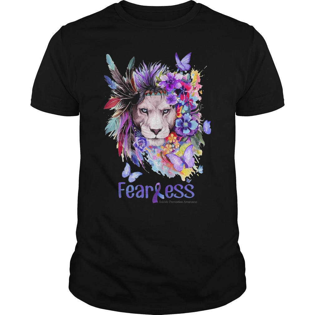 Lion Flower Fearless - Adult & Kids T-Shirts, Sweatshirts & Hoodies apparel design preview 1