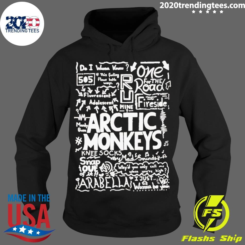 List Songs Arctic Monkeys - Adult & Kids T-Shirts, Sweatshirts & Hoodies apparel design preview 2