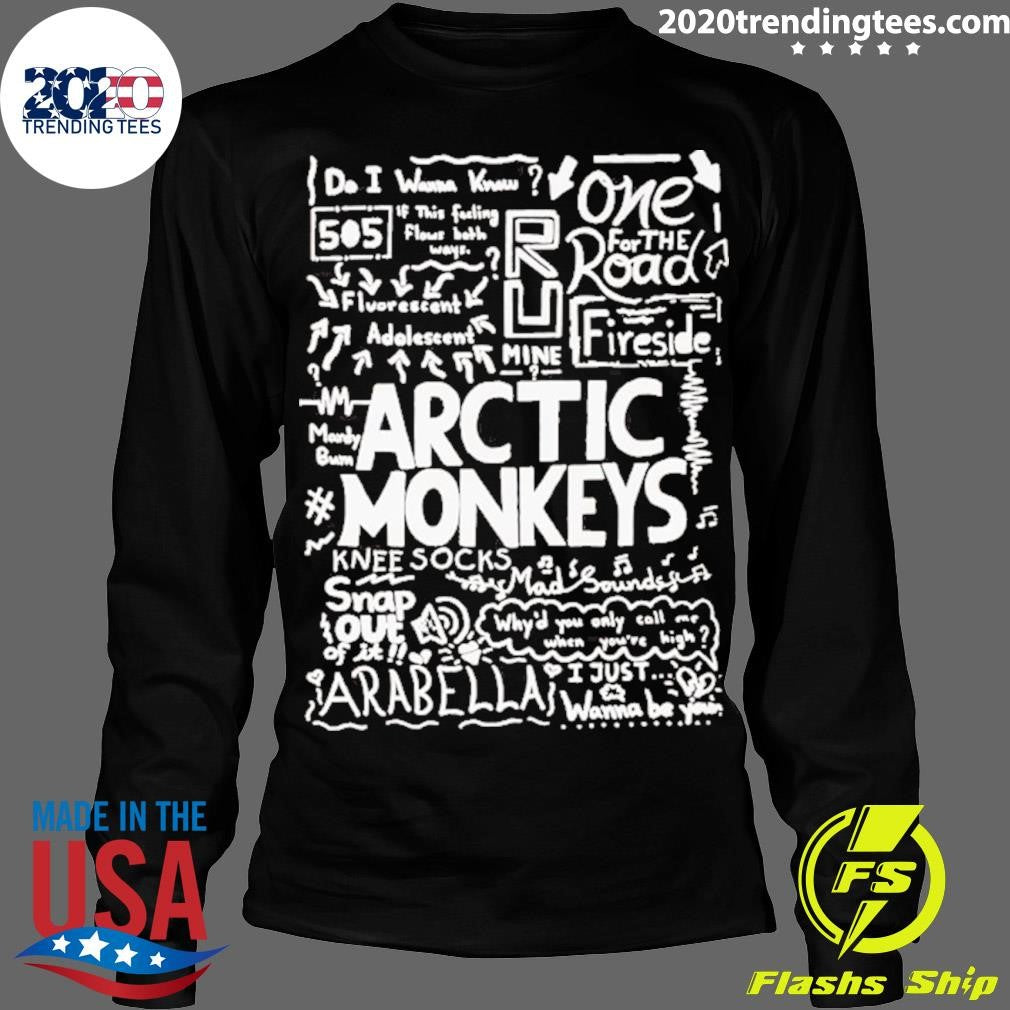 List Songs Arctic Monkeys - Adult & Kids T-Shirts, Sweatshirts & Hoodies apparel design preview 4