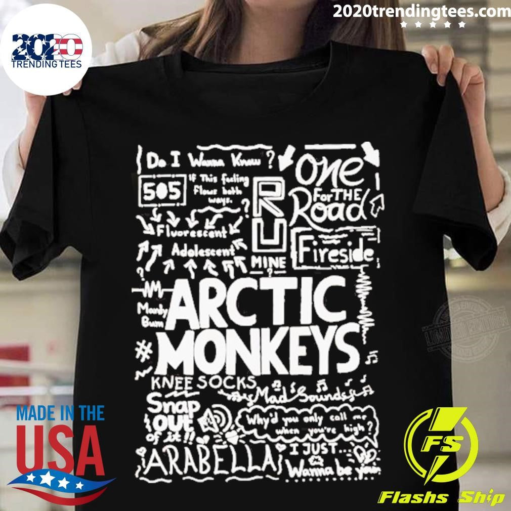 List Songs Arctic Monkeys - Adult & Kids T-Shirts, Sweatshirts & Hoodies apparel design preview 1