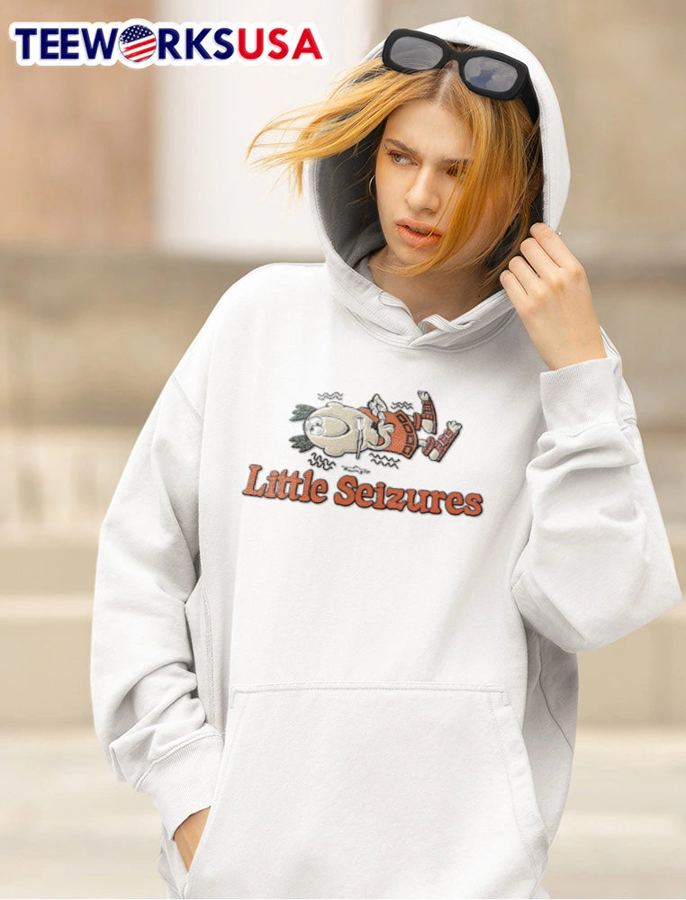 Little Seizures cartoon character lying down shaking - Adult & Kids T-Shirts, Sweatshirts & Hoodies apparel design preview 5