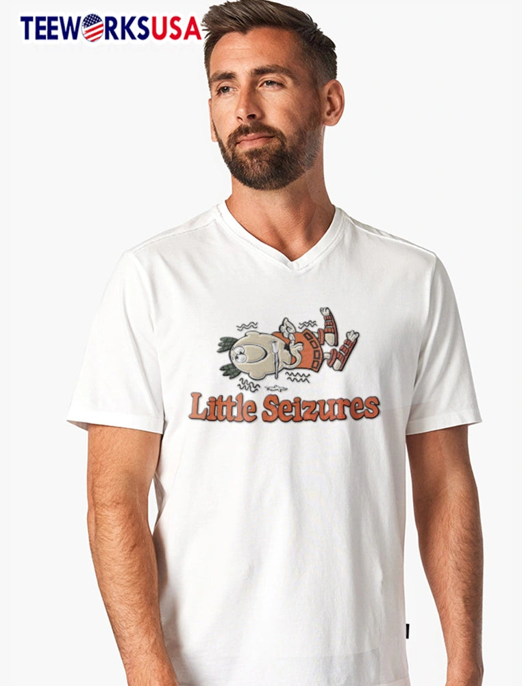 Little Seizures cartoon character lying down shaking - Adult & Kids T-Shirts, Sweatshirts & Hoodies apparel design preview 7