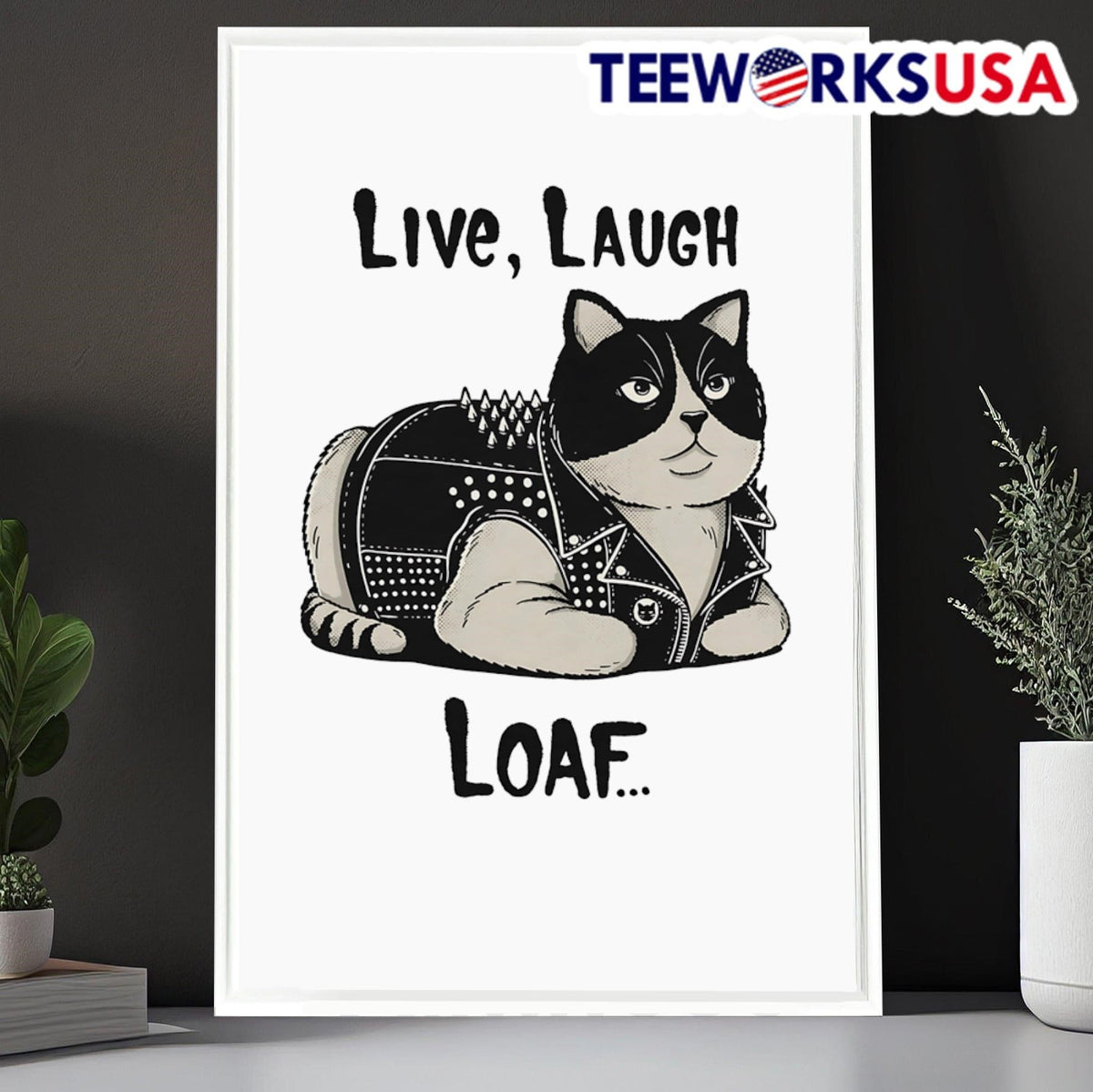 Live laugh loaf cat - Adult & Kids T-Shirts, Sweatshirts & Hoodies apparel design preview 6