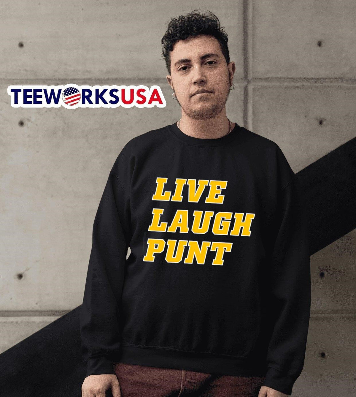 Live laugh punt Iowa Hawkeyes - Adult & Kids T-Shirts, Sweatshirts & Hoodies apparel design preview 6
