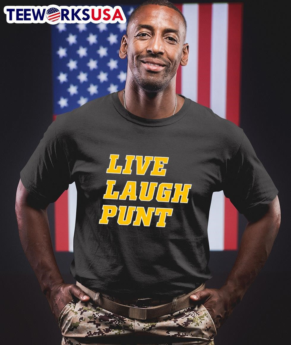 Live laugh punt Iowa Hawkeyes - Adult & Kids T-Shirts, Sweatshirts & Hoodies apparel design preview 1