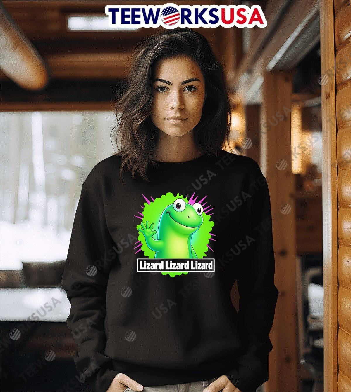 Lizard Weirdcore Animal - Adult & Kids T-Shirts, Sweatshirts & Hoodies apparel design preview 6