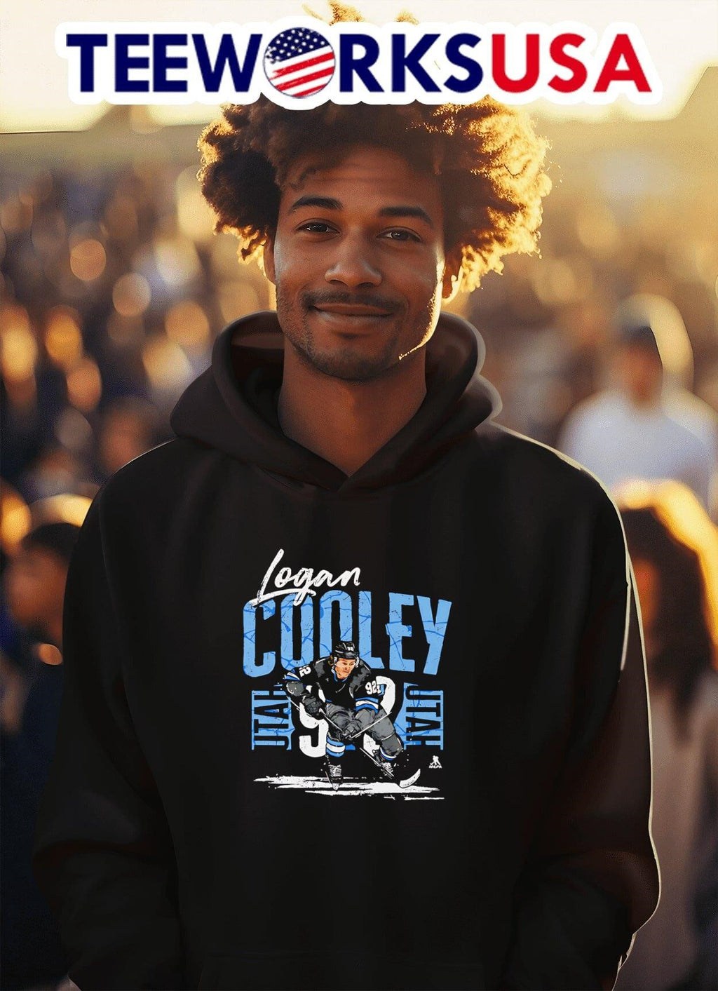 Logan Cooley Utah hockey player name - Adult & Kids T-Shirts, Sweatshirts & Hoodies apparel design preview 2