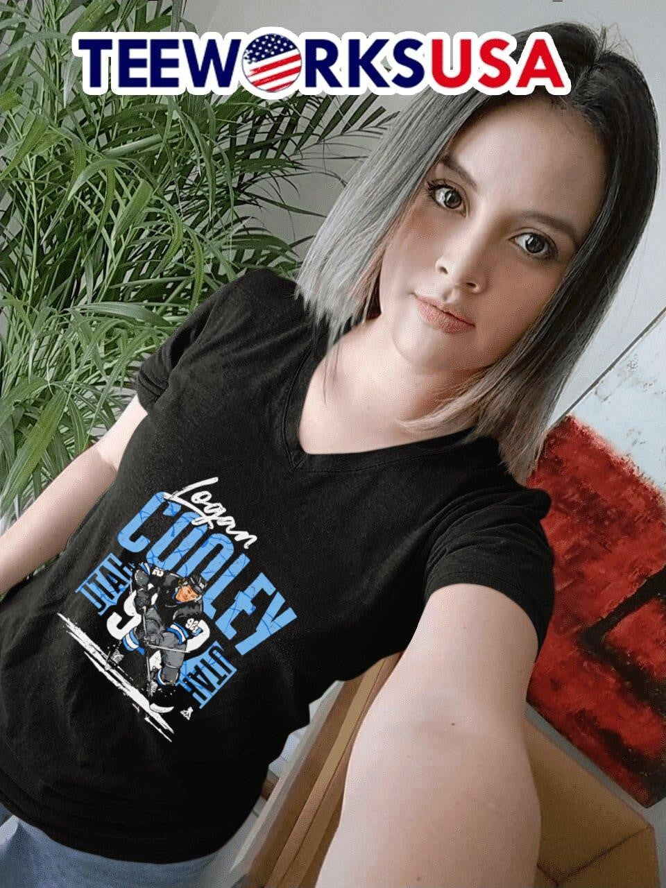 Logan Cooley Utah hockey player name - Adult & Kids T-Shirts, Sweatshirts & Hoodies apparel design preview 7