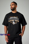 Los Angeles Dodgers Black 2025 World Series Champions - Adult & Kids T-Shirts, Sweatshirts & Hoodies apparel design preview 1