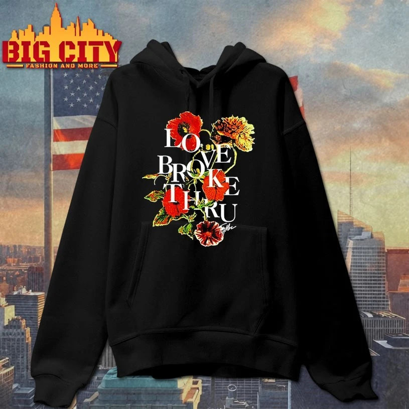 Love Broke Thru Flower Beige - Adult & Kids T-Shirts, Sweatshirts & Hoodies apparel design preview 2