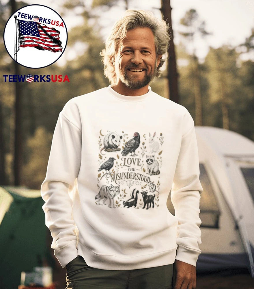 Love the Misunderstood Woodland Creatures - Adult & Kids T-Shirts, Sweatshirts & Hoodies apparel design preview 5