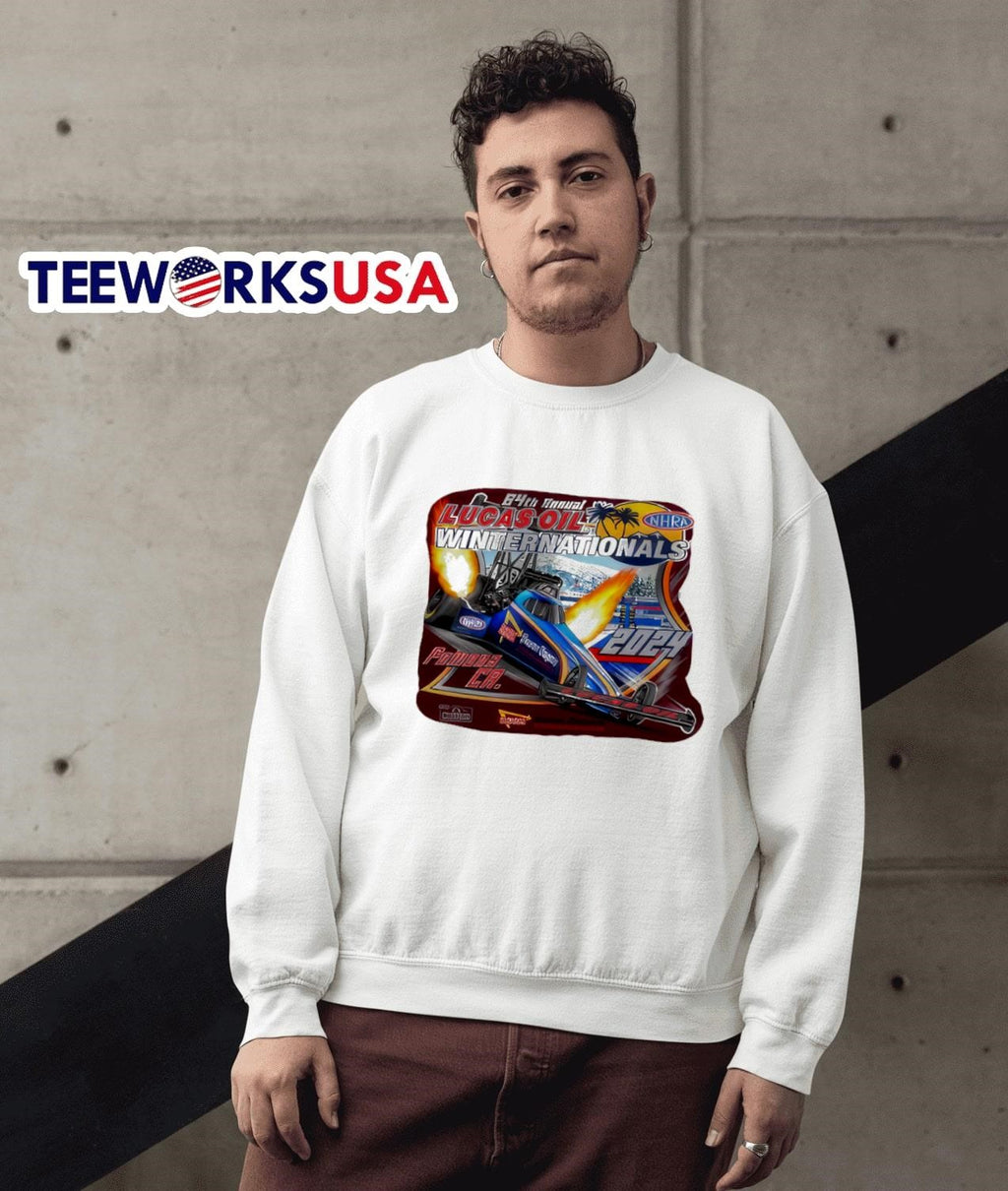 Lucas Oil NHRA Winternationals Event 2024 - Adult & Kids T-Shirts, Sweatshirts & Hoodies apparel design preview 3