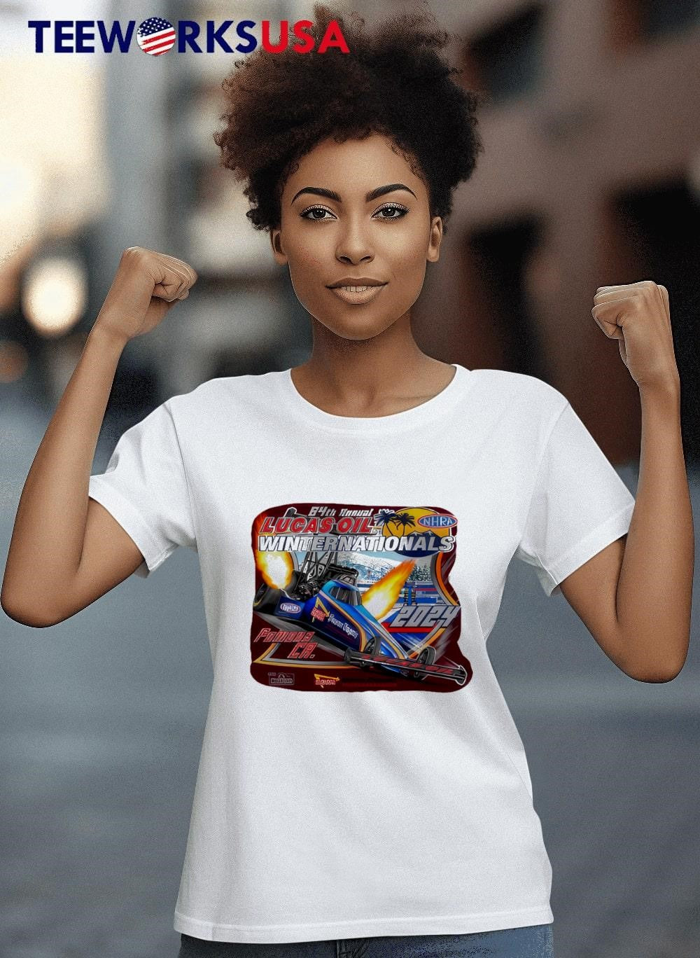 Lucas Oil NHRA Winternationals Event 2024 - Adult & Kids T-Shirts, Sweatshirts & Hoodies apparel design preview 4