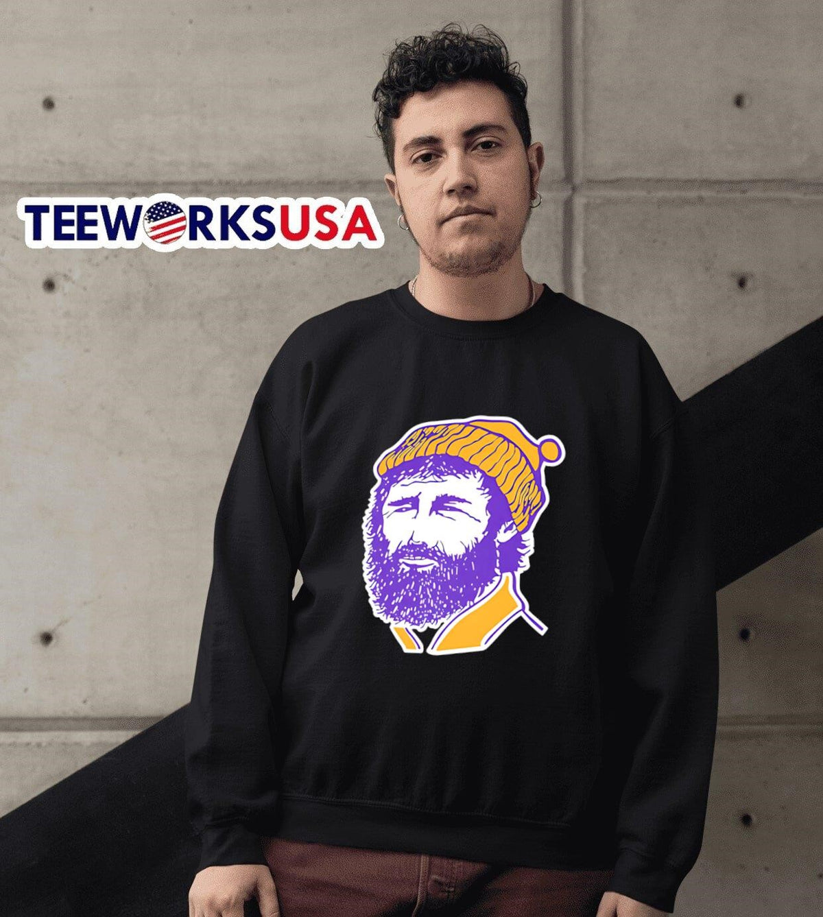 Lumberjack cartoon face - Adult & Kids T-Shirts, Sweatshirts & Hoodies apparel design preview 6