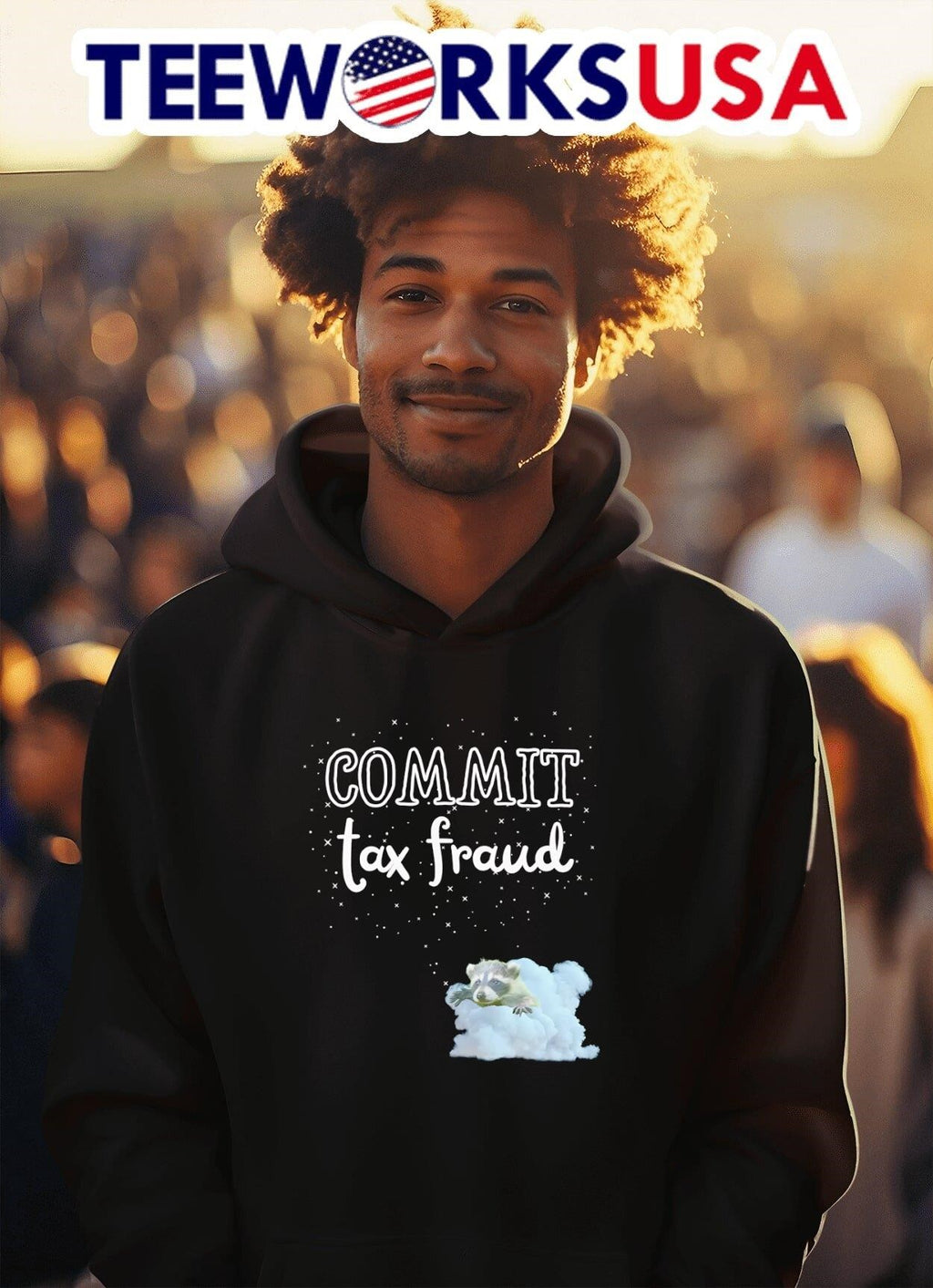 Commit Tax Fraud raccoon - Adult & Kids T-Shirts, Sweatshirts & Hoodies apparel design preview 2