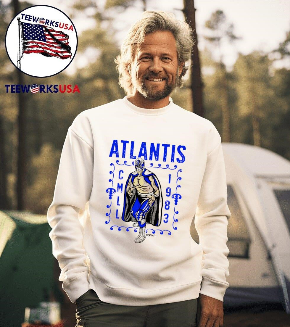 MLW Atlantis CMLL 1983 - Adult & Kids T-Shirts, Sweatshirts & Hoodies apparel design preview 3