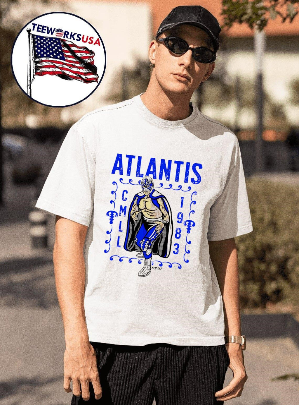 MLW Atlantis CMLL 1983 - Adult & Kids T-Shirts, Sweatshirts & Hoodies apparel design preview 1