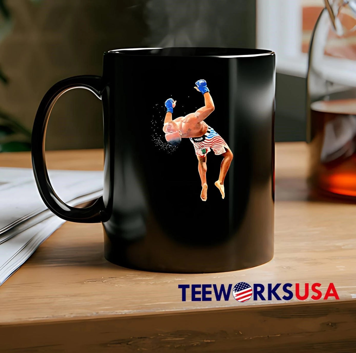 MMA Fighter Performing Backflip Venum - Adult & Kids T-Shirts, Sweatshirts & Hoodies apparel design preview 2