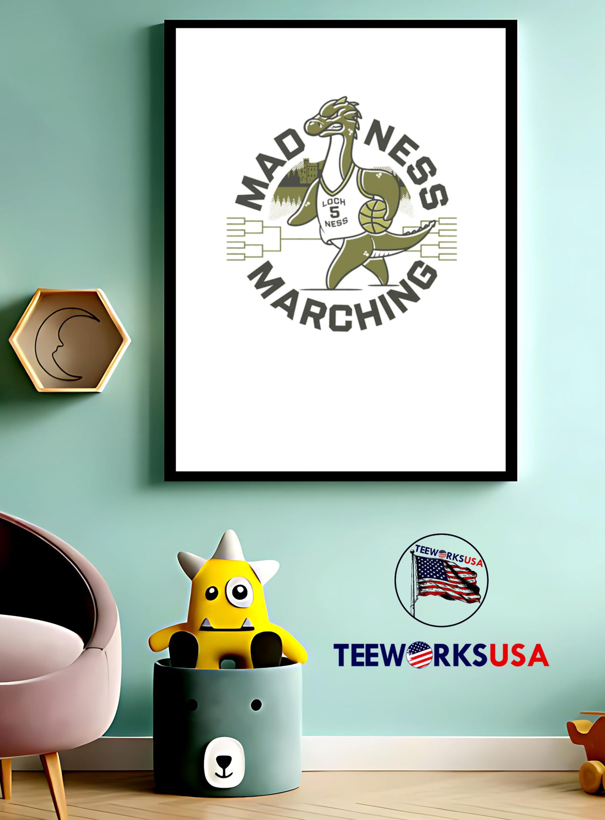 Mad Ness Marching Dragon mascot - Adult & Kids T-Shirts, Sweatshirts & Hoodies apparel design preview 3